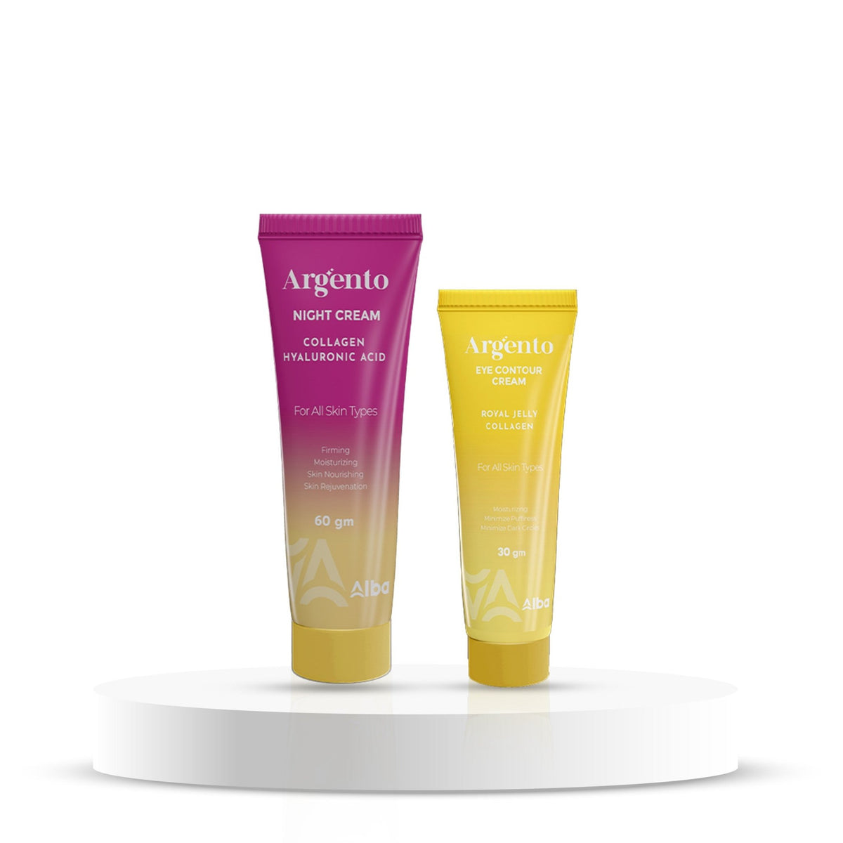 Argento Night Cream + Eye Contour - Alba Pharma